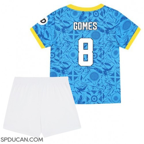 Dječji Nogometni Dres Wolves Joao Gomes #8 Rezervni 2025-26 Kratak Rukav (+ Kratke hlače)